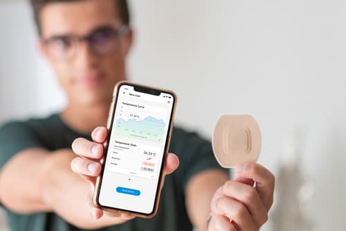 STEADYTEMP® Smart wearable thermometer and Symptom Tracker