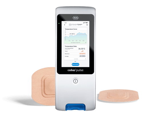STEADYTEMP® Smart wearable thermometer and Symptom Tracker